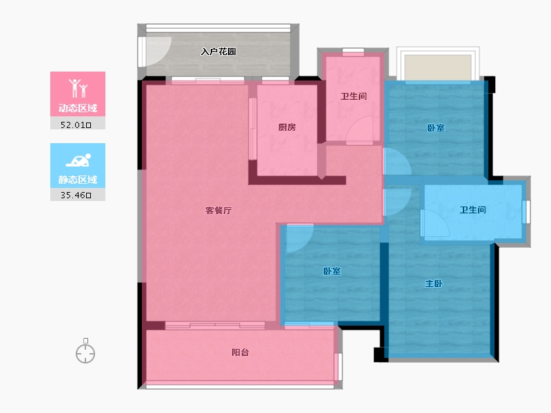 云南省-昭通市-万景進園-83.34-户型库-动静分区