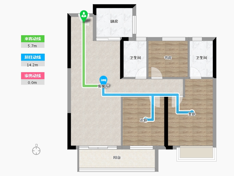 湖北省-荆门市-世茂长投龙山中央商务区-86.67-户型库-动静线