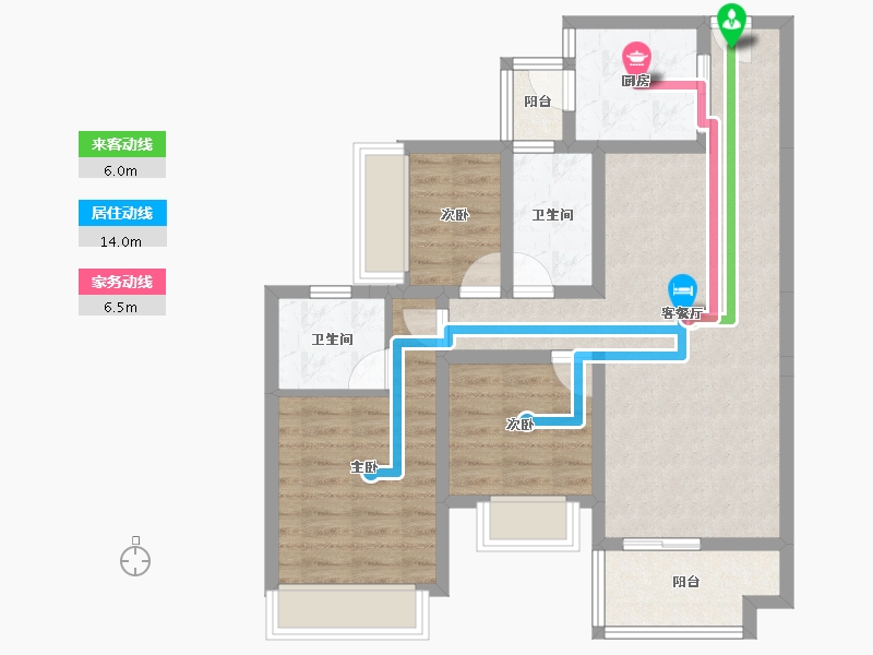 四川省-绵阳市-领地城-76.26-户型库-动静线