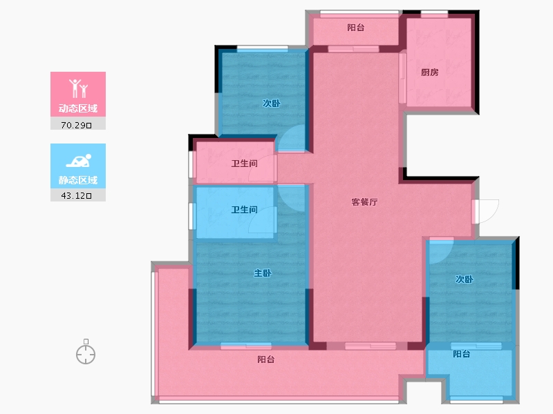 河南省-周口市-太康建业府-100.39-户型库-动静分区