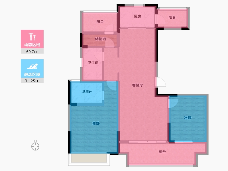 河南省-周口市-周口建业世和府三期-92.00-户型库-动静分区