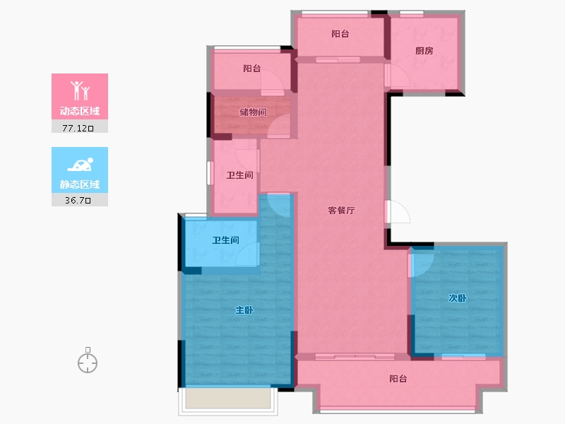 河南省-周口市-周口建业世和府三期-101.00-户型库-动静分区