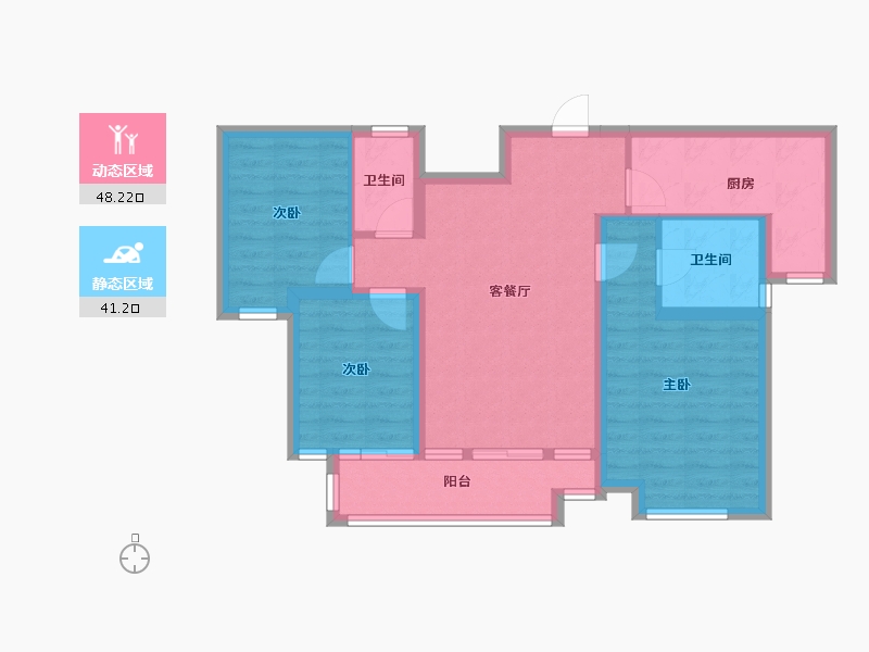 河北省-邢台市-中旭开元府-78.94-户型库-动静分区