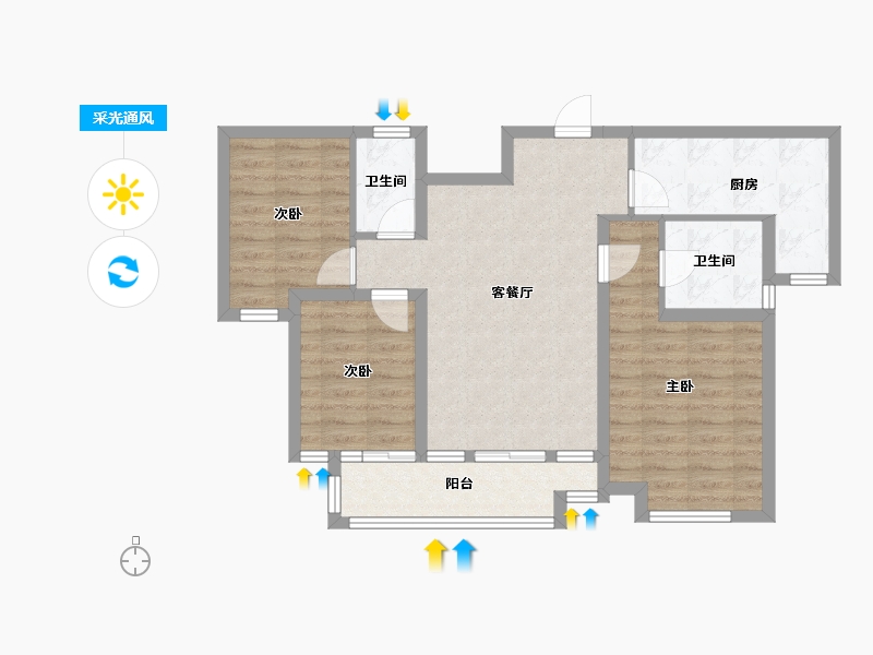 河北省-邢台市-中旭开元府-78.94-户型库-采光通风