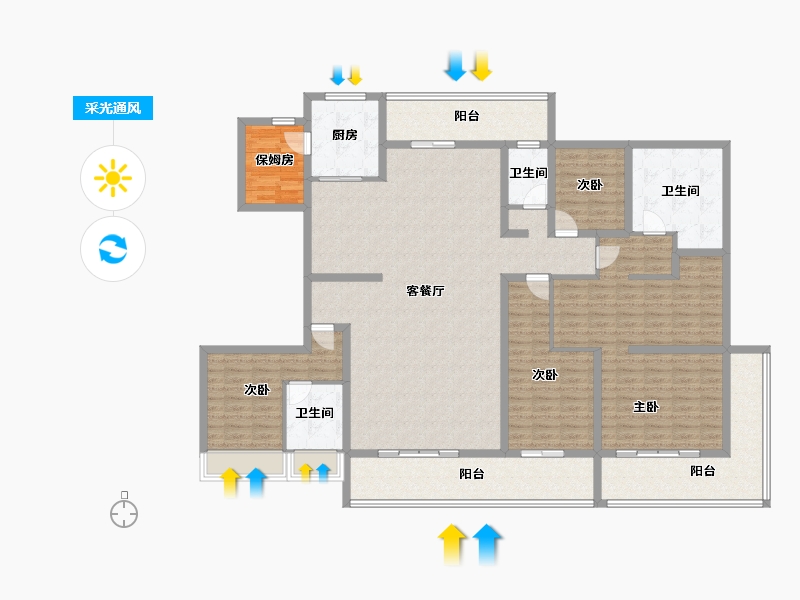 河南省-周口市-建业天悦-196.00-户型库-采光通风