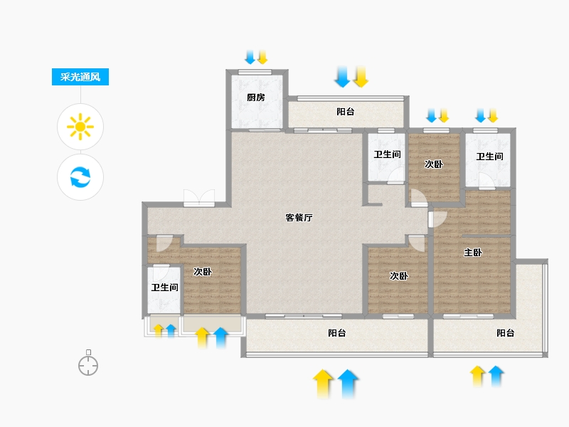 河南省-周口市-建业天悦-168.01-户型库-采光通风