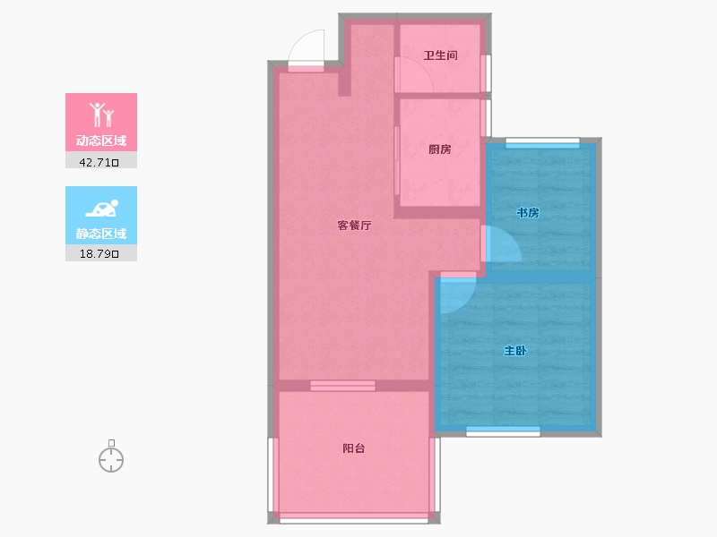 云南省-丽江市-晶玺绿城丽江桃花源-53.86-户型库-动静分区