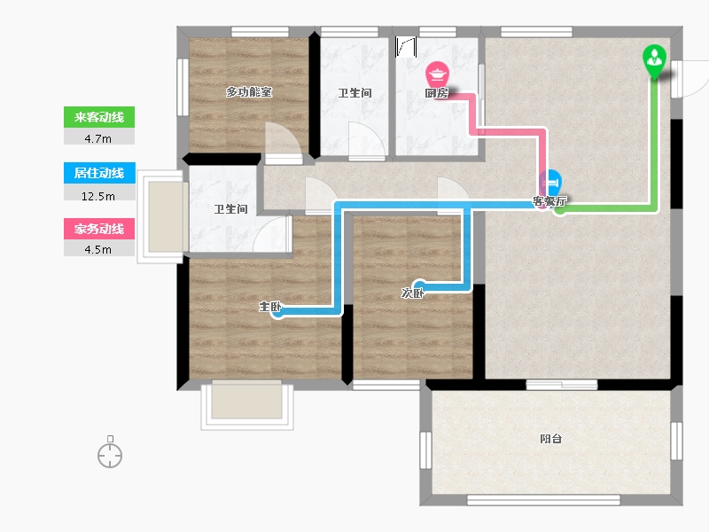 广东省-惠州市-龙城一号-100.00-户型库-动静线