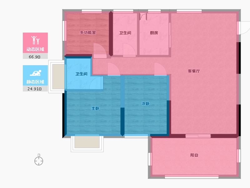 广东省-惠州市-龙城一号-100.00-户型库-动静分区