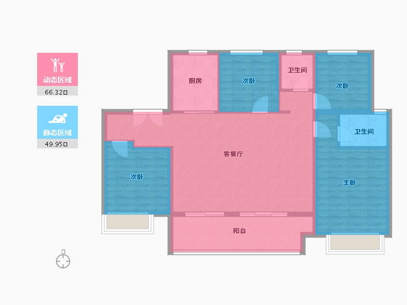 河南省-信阳市-罗山建业府-105.19-户型库-动静分区