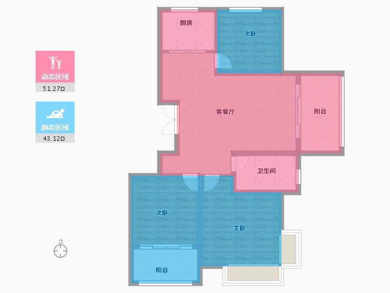 河南省-周口市-大兴第一城-84.30-户型库-动静分区