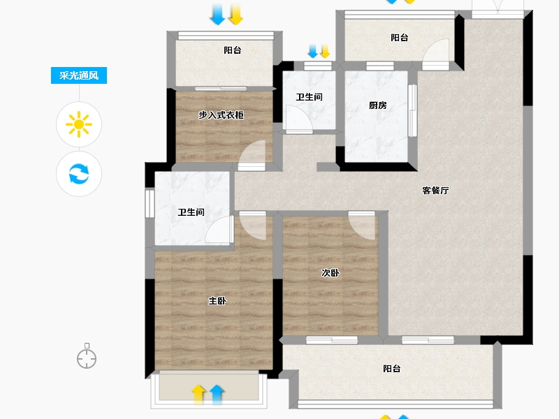 河南省-周口市-周口建业城-92.00-户型库-采光通风