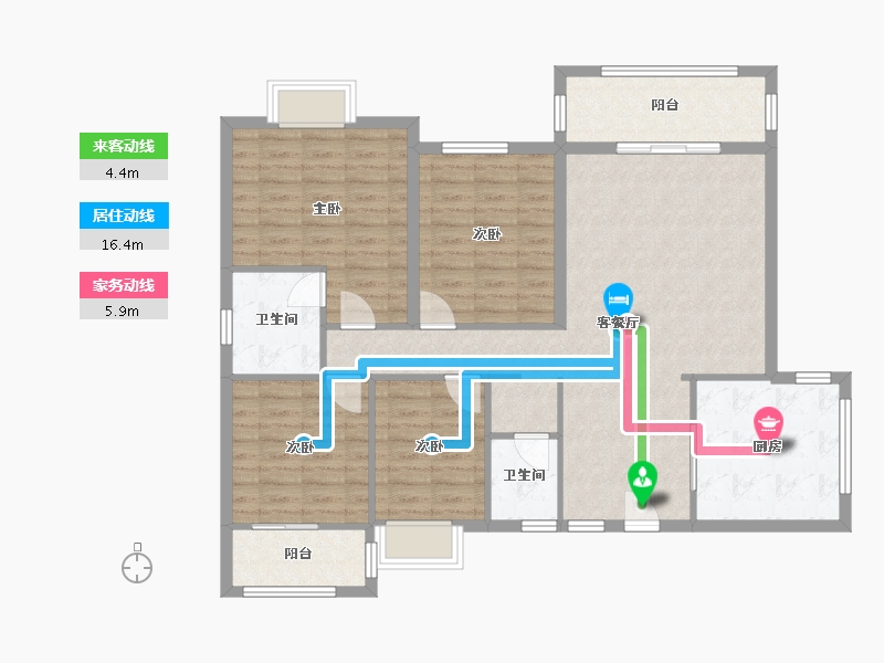 广西壮族自治区-南宁市-广西绢麻纺织科学研究所（危房改造项目）-130.00-户型库-动静线