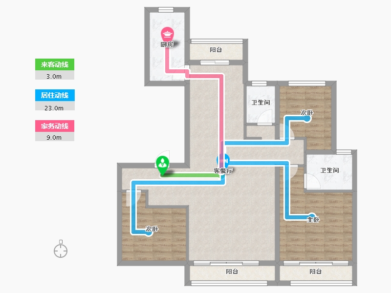 河南省-周口市-建业天悦-100.80-户型库-动静线