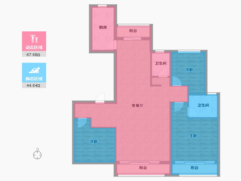 河南省-周口市-建业天悦-100.80-户型库-动静分区