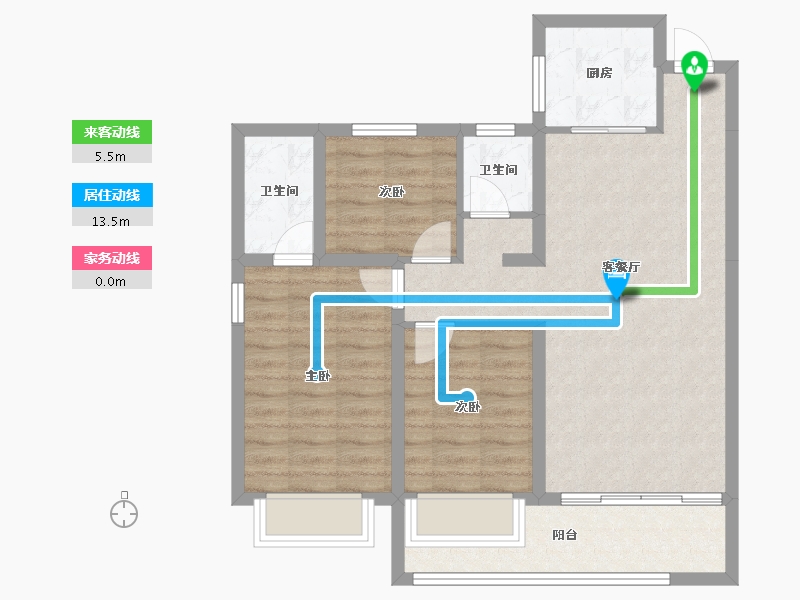 河北省-邢台市-金科和院-80.99-户型库-动静线