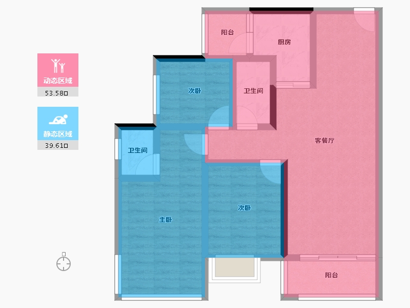 四川省-绵阳市-领地国际社区三期-81.87-户型库-动静分区