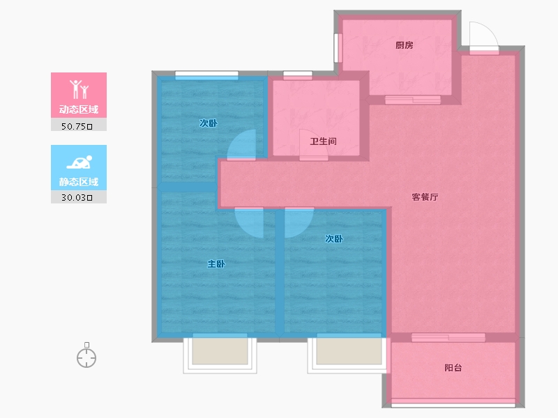 河南省-周口市-大兴第一城-71.51-户型库-动静分区