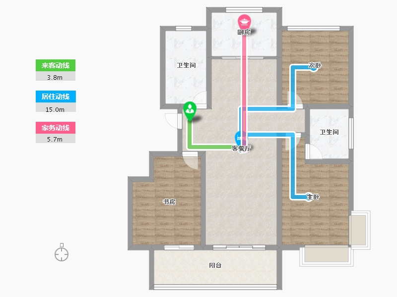 河南省-周口市-大兴第一城-111.01-户型库-动静线