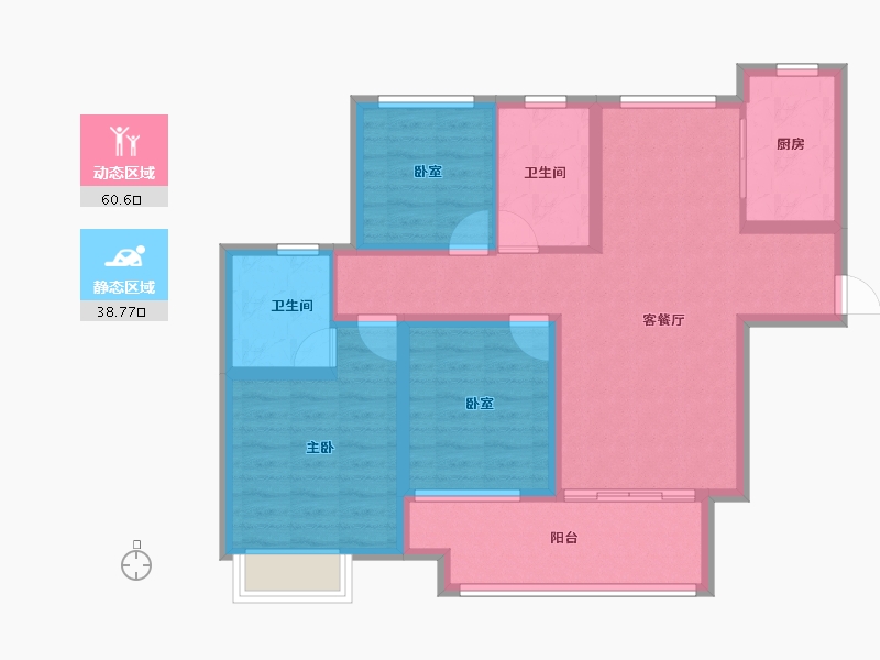 江苏省-徐州市-绿地运河小镇-88.00-户型库-动静分区