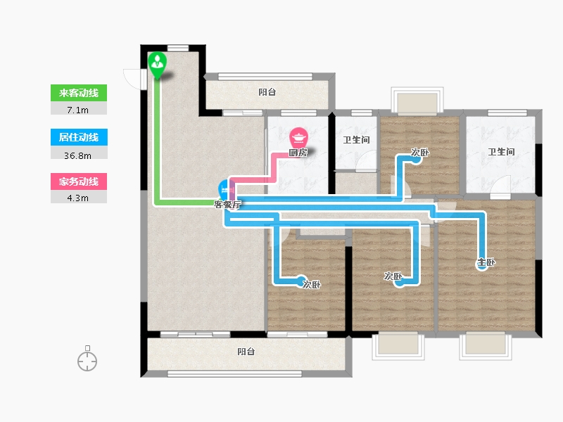 福建省-莆田市-建发磐龙府四期-134.64-户型库-动静线