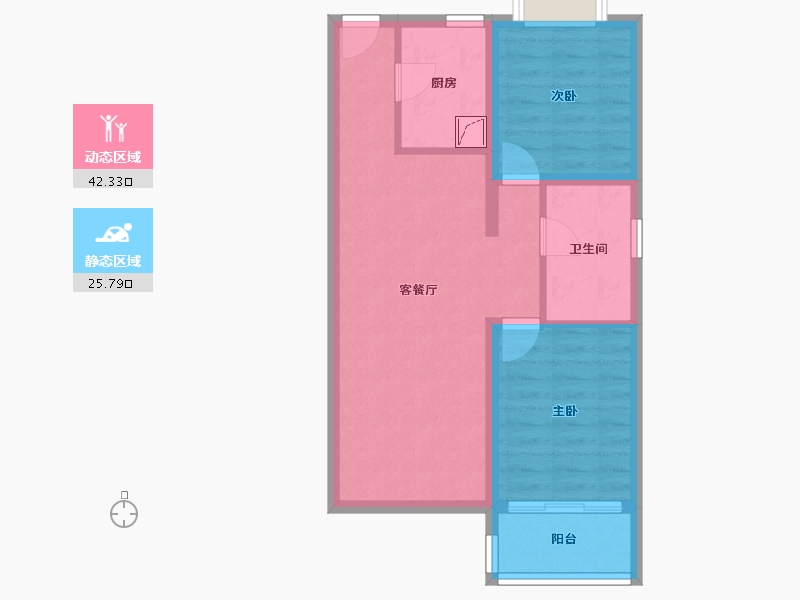 安徽省-黄山市-凤凰佳苑-60.22-户型库-动静分区