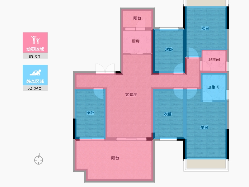 云南省-临沧市-海棠佳园三期天樾-112.82-户型库-动静分区