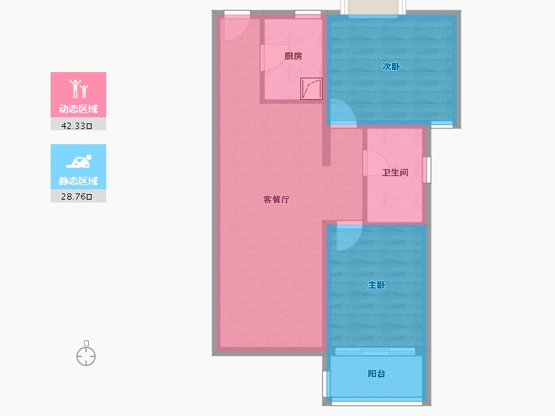 安徽省-黄山市-凤凰佳苑-62.97-户型库-动静分区