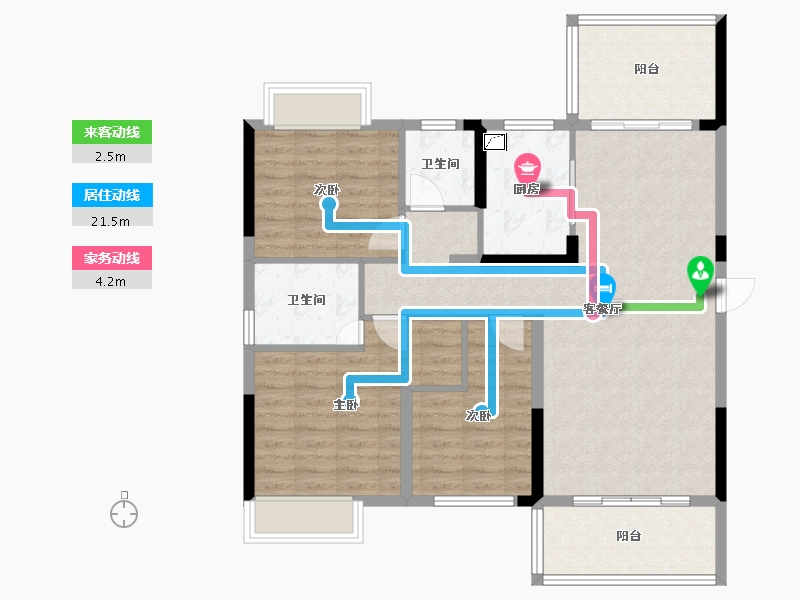 广西壮族自治区-崇左市-金龙湖畔-120.00-户型库-动静线