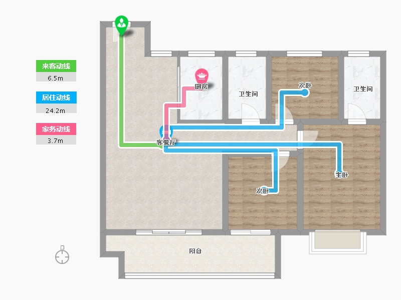 河南省-信阳市-罗山建业府-98.16-户型库-动静线