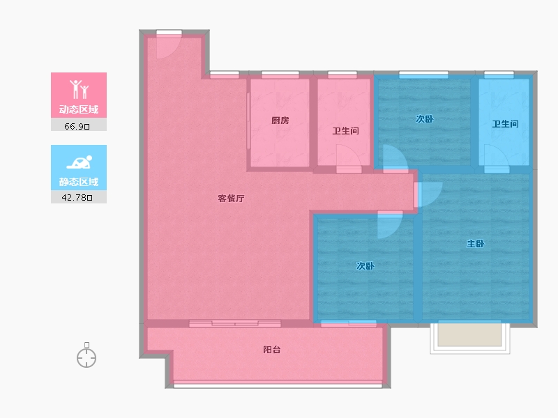 河南省-信阳市-罗山建业府-98.16-户型库-动静分区