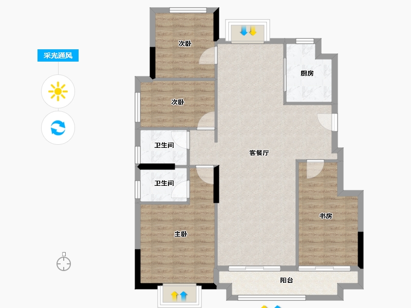 福建省-莆田市-建发磐龙府四期-98.07-户型库-采光通风