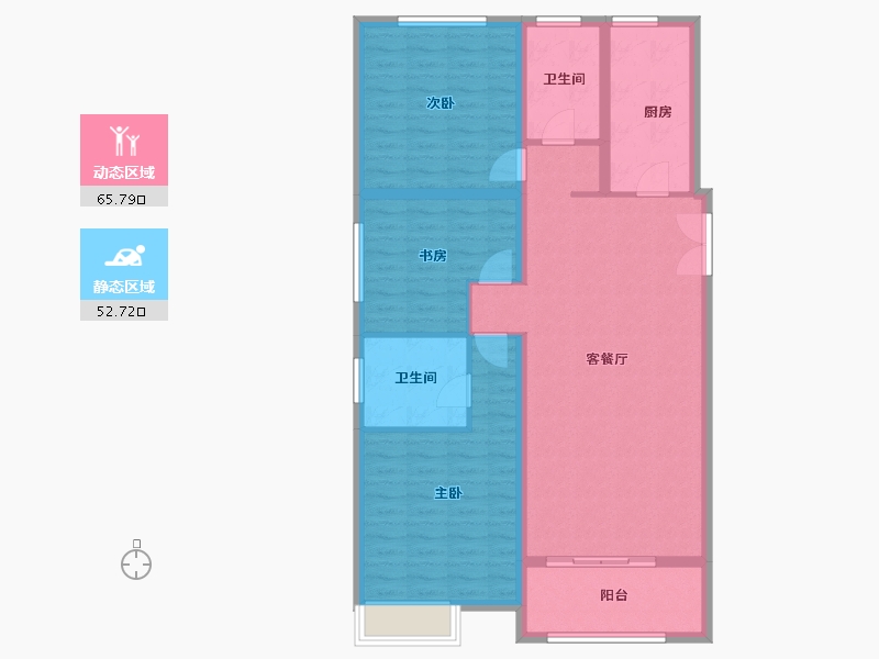 河南省-信阳市-潢川御景苑-107.03-户型库-动静分区