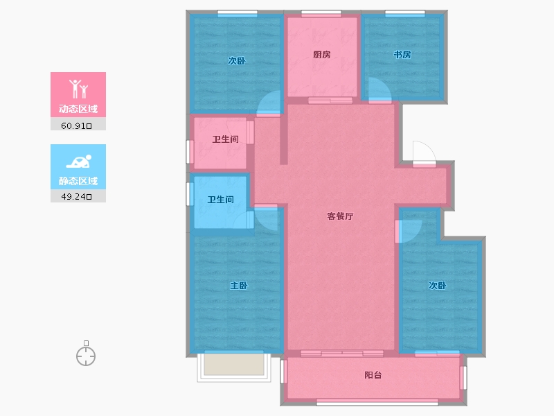 河北省-邢台市-金科和院-97.45-户型库-动静分区