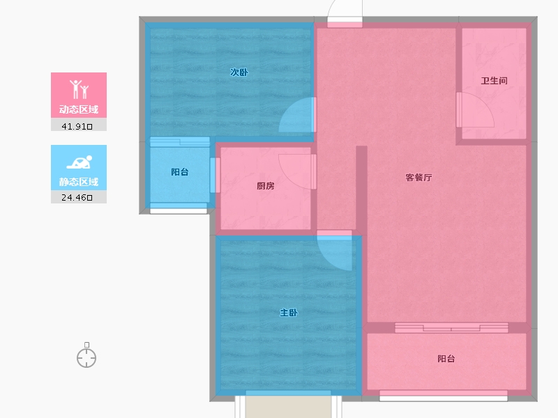 河北省-邢台市-兰德庭院-58.83-户型库-动静分区