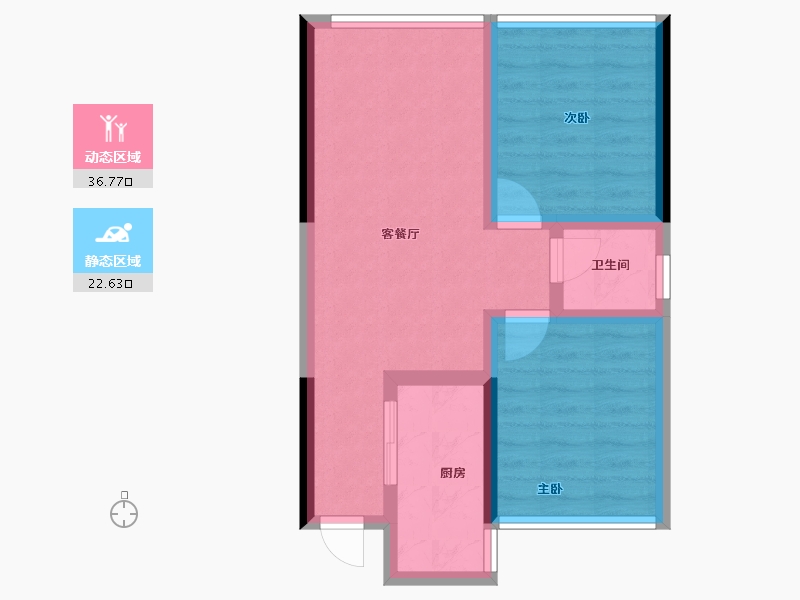 四川省-绵阳市-兴发公园华府-52.18-户型库-动静分区