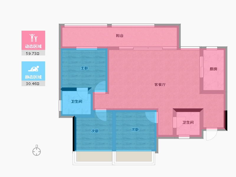 四川省-绵阳市-领地城-79.29-户型库-动静分区