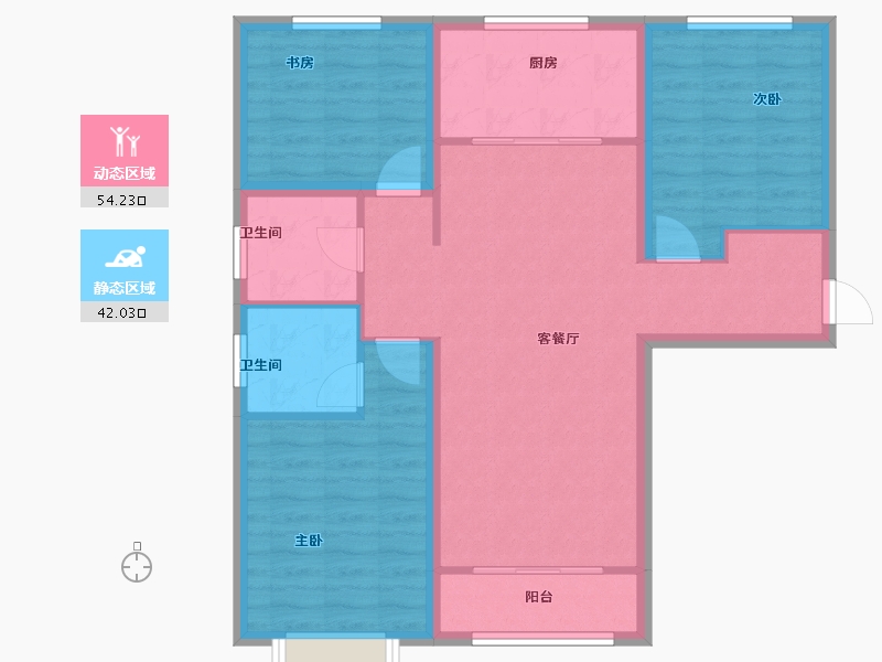 河北省-保定市-鹏渤印象城-86.39-户型库-动静分区