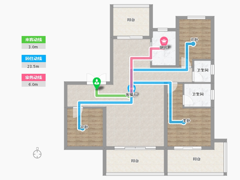 河南省-周口市-建业天悦-106.18-户型库-动静线