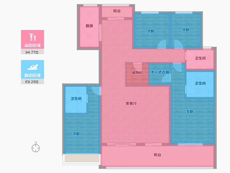 河南省-周口市-周投绿城·留香园-147.21-户型库-动静分区