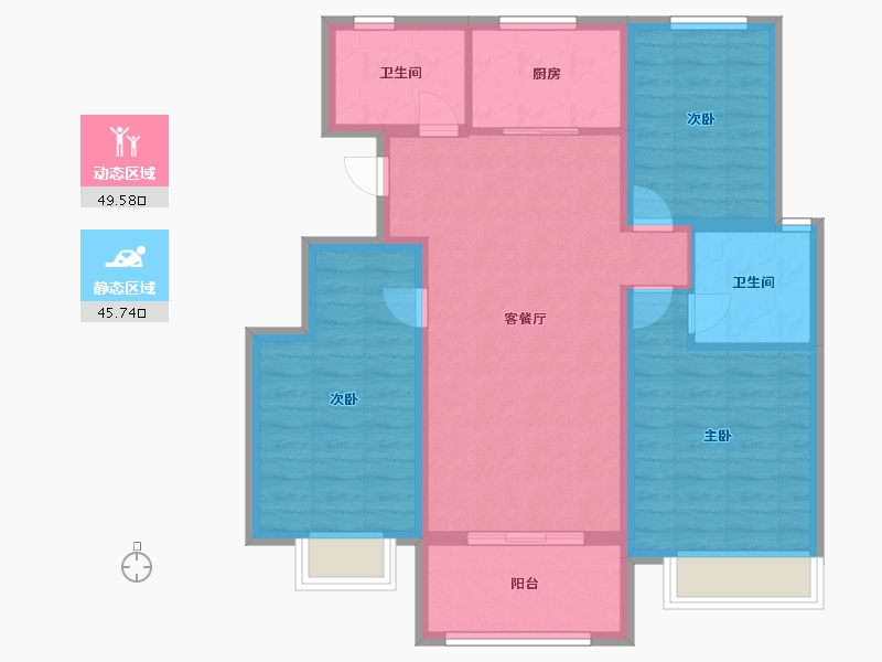 河北省-保定市-荣盛锦绣书苑-85.00-户型库-动静分区