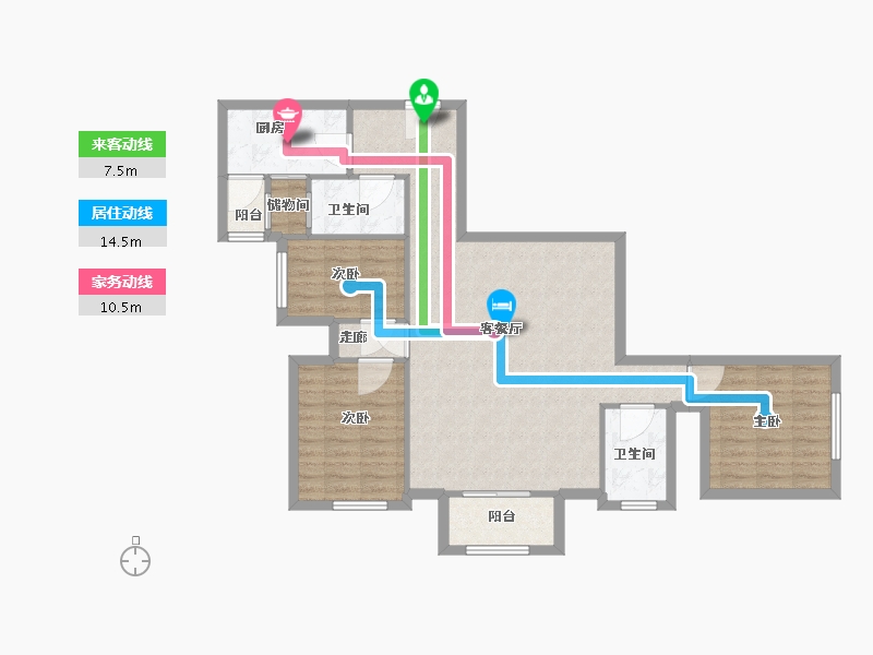 广东省-广州市-中曦大厦-南楼-95.00-户型库-动静线