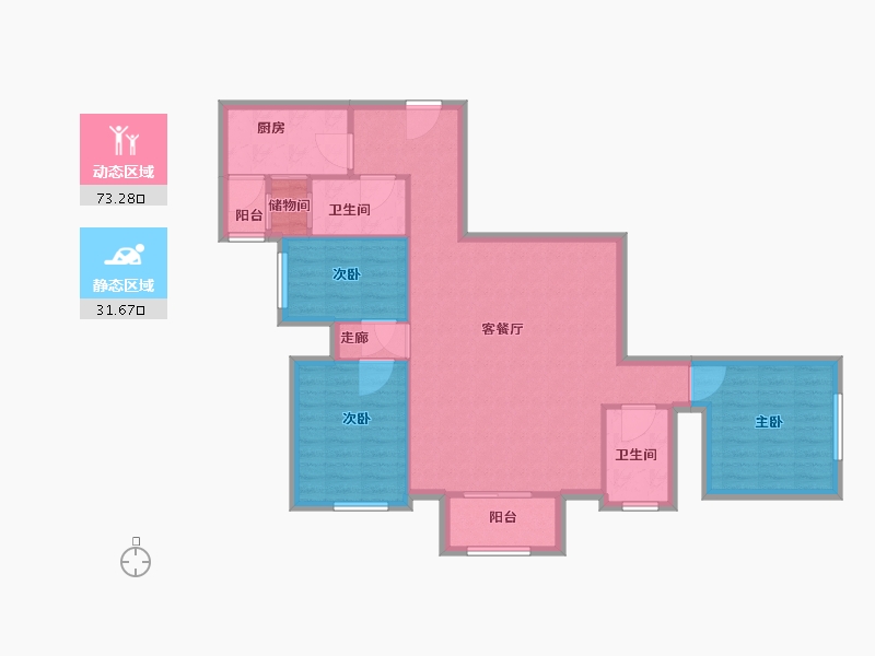 广东省-广州市-中曦大厦-南楼-95.00-户型库-动静分区