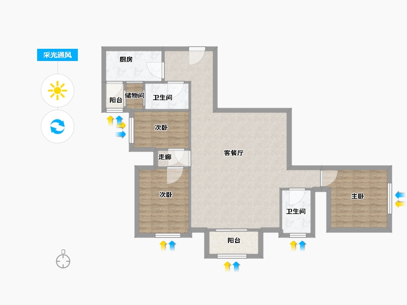 广东省-广州市-中曦大厦-南楼-95.00-户型库-采光通风