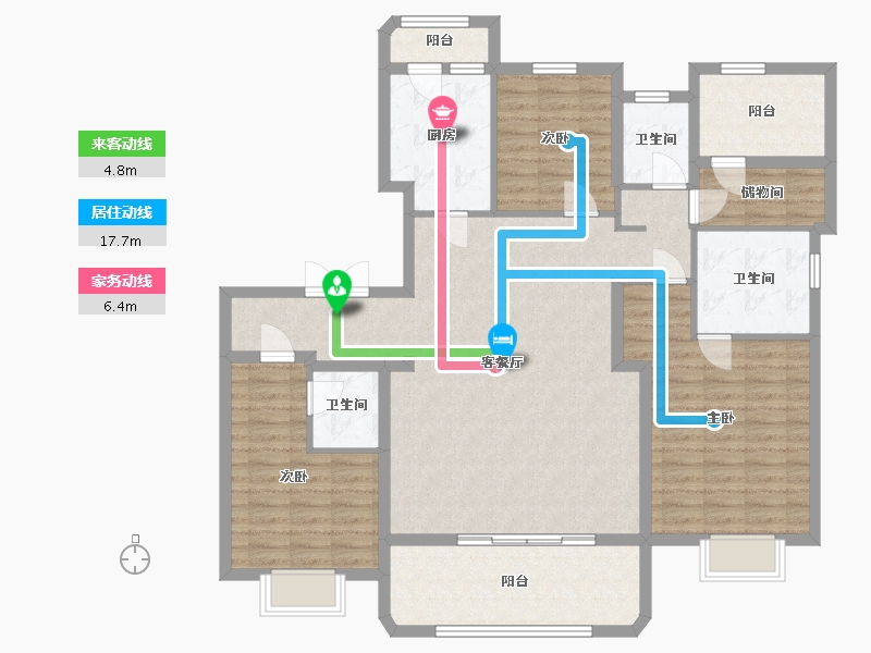 四川省-宜宾市-上海黄浦名门-135.00-户型库-动静线