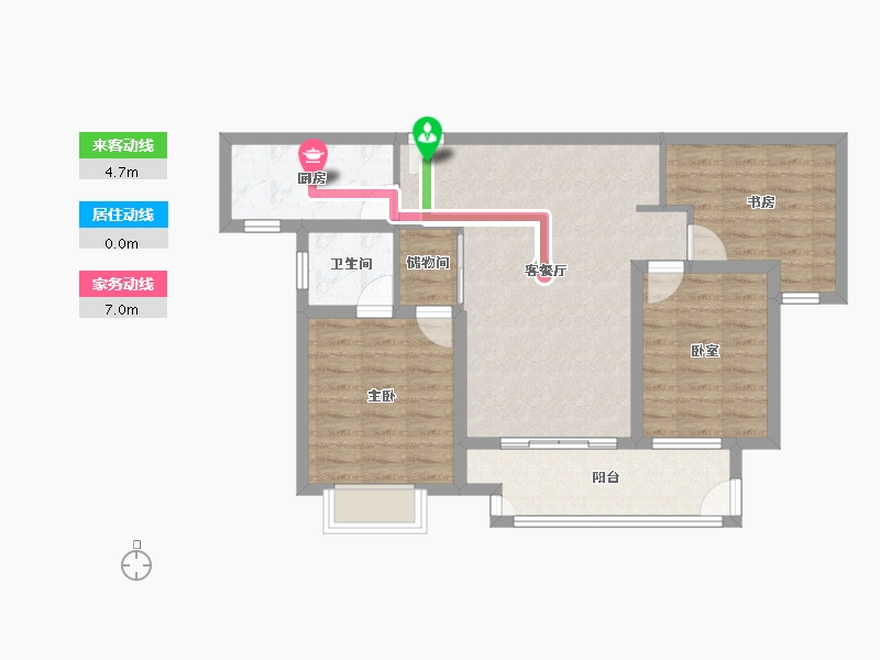 江苏省-徐州市-绿地运河小镇-78.40-户型库-动静线