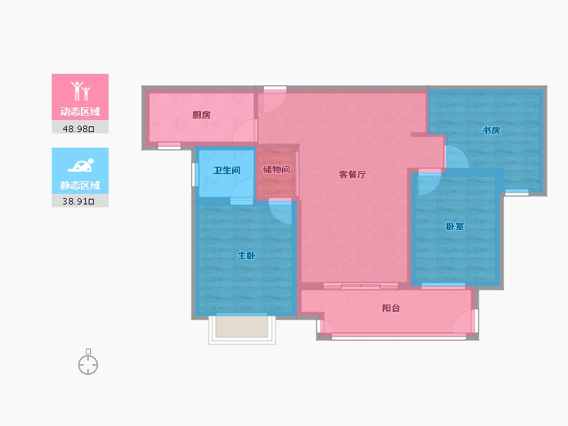 江苏省-徐州市-绿地运河小镇-78.40-户型库-动静分区