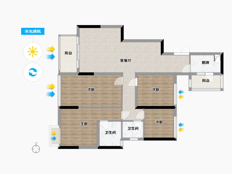 四川省-成都市-百悦国际社区-115.00-户型库-采光通风