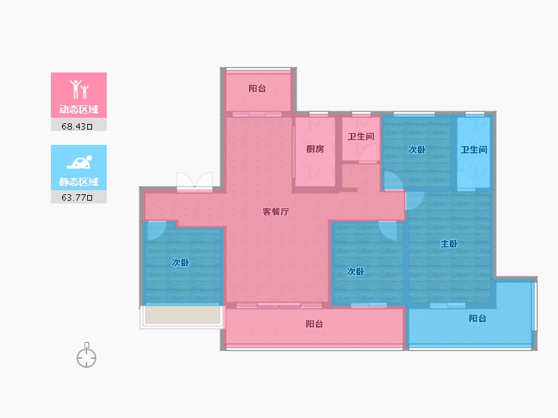 河南省-周口市-建业天悦-118.41-户型库-动静分区