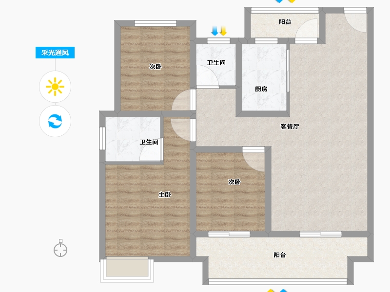 河南省-周口市-周口建业城-101.01-户型库-采光通风